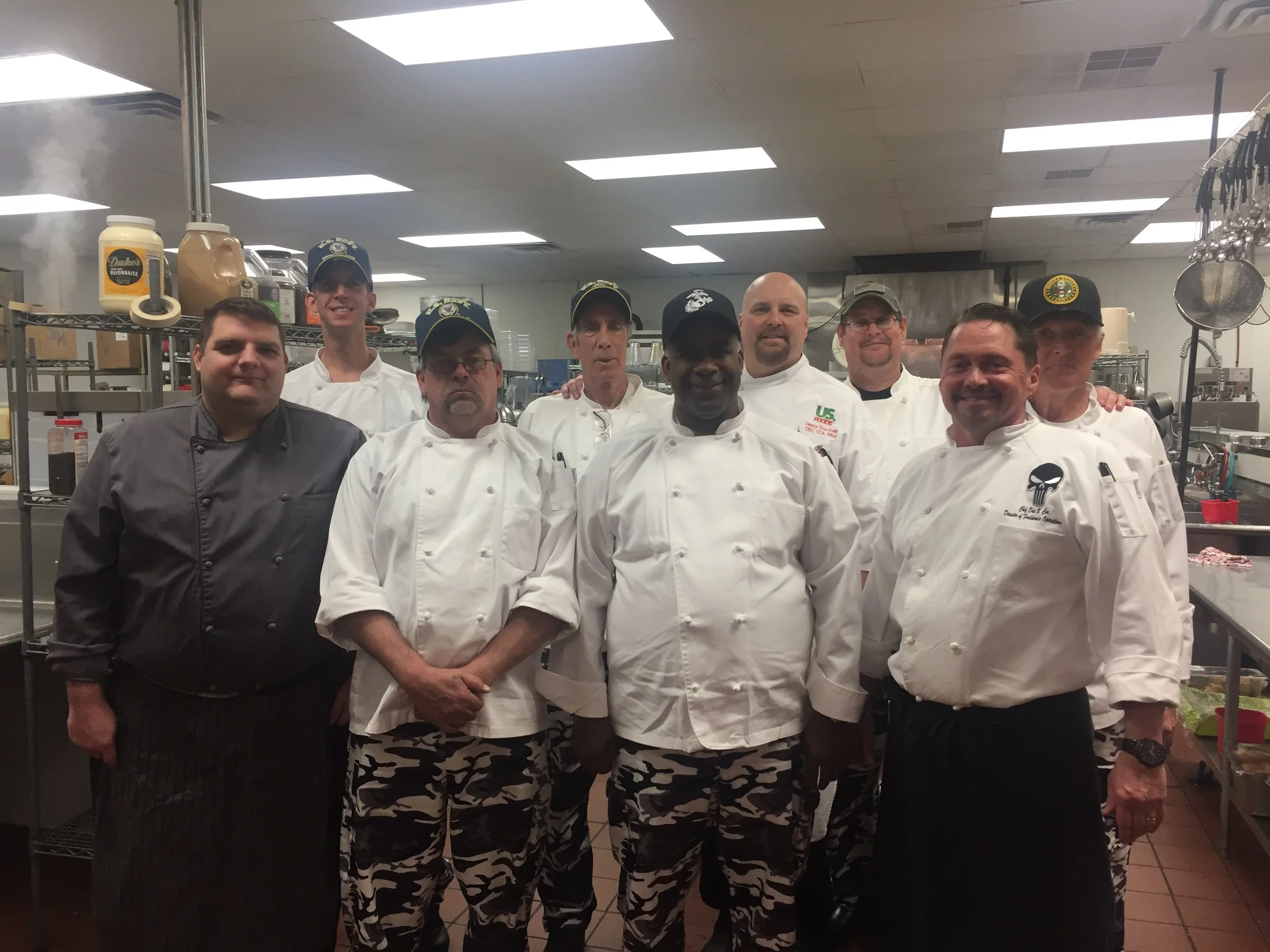 Group photo with Chef Eric Cox (bottom right), ABCCM's director of foodservice operations.