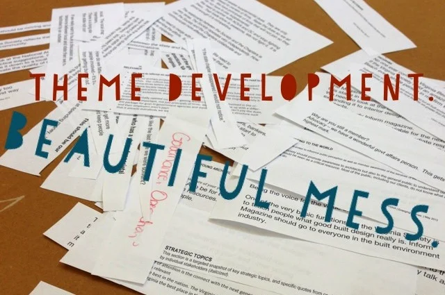 A beautiful mess. A recent strategic theme development session.