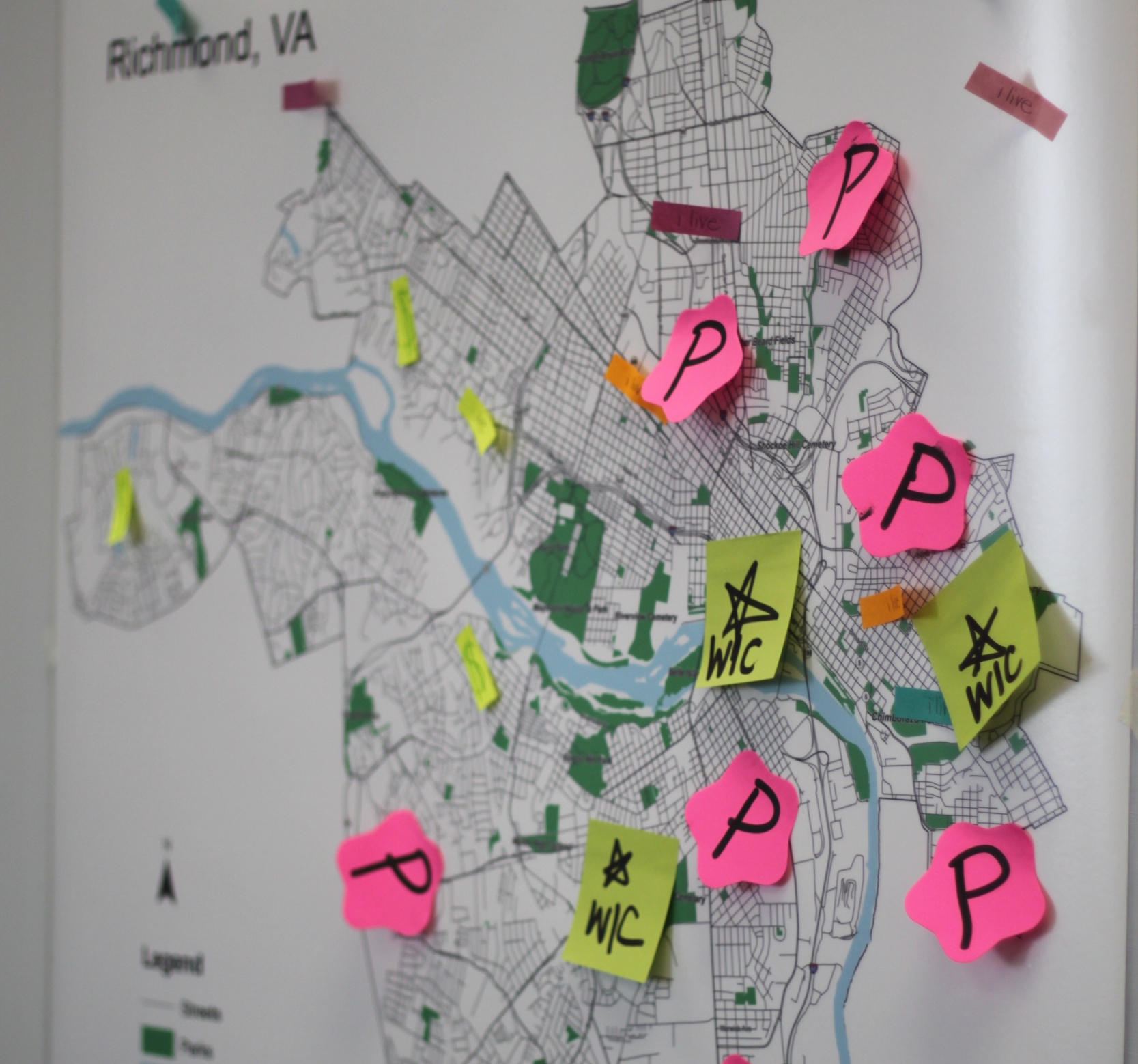 A map of poverty centers in Richmond.