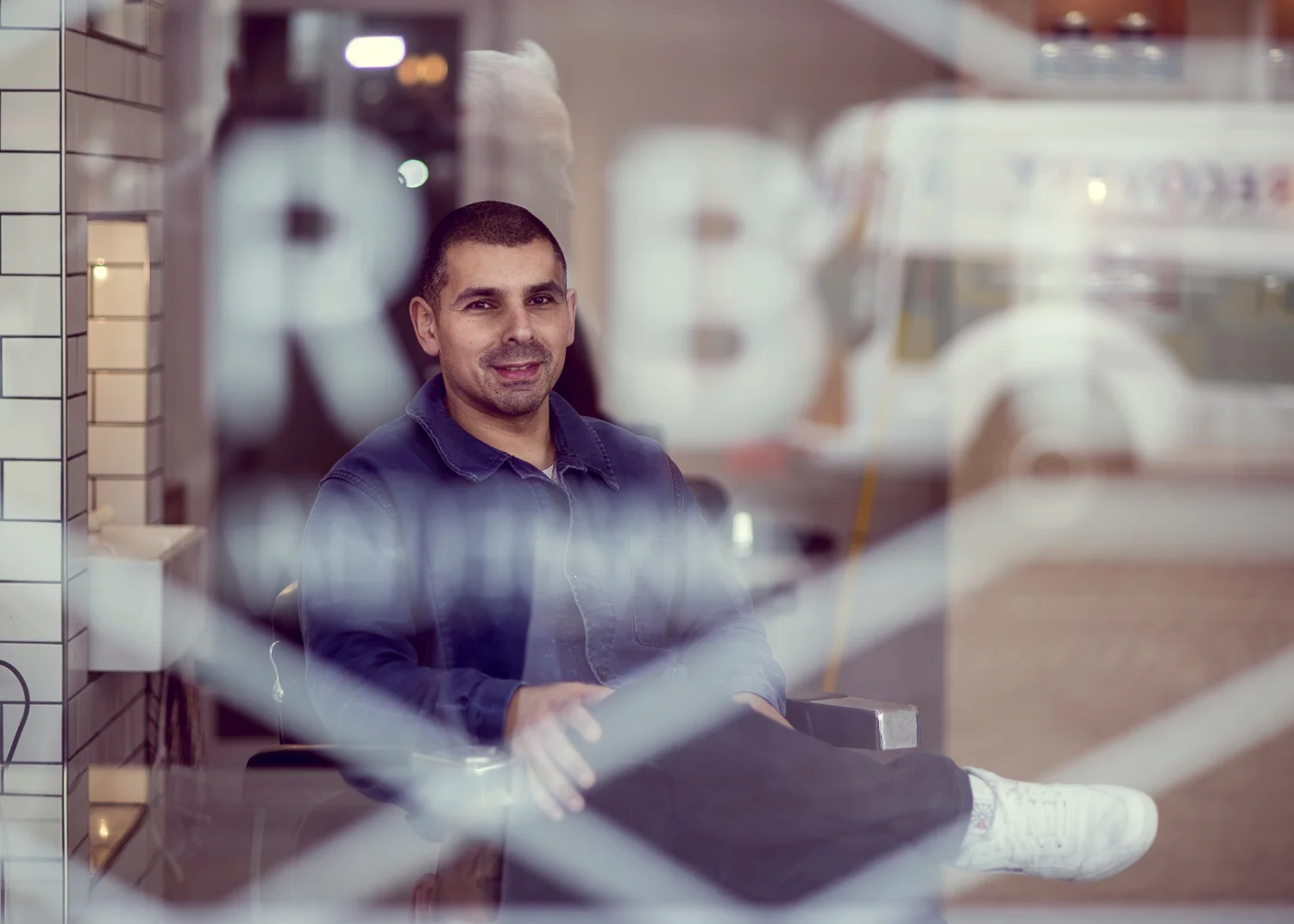 portrait of small business owner of barber and frank in hove and brighton By RajK