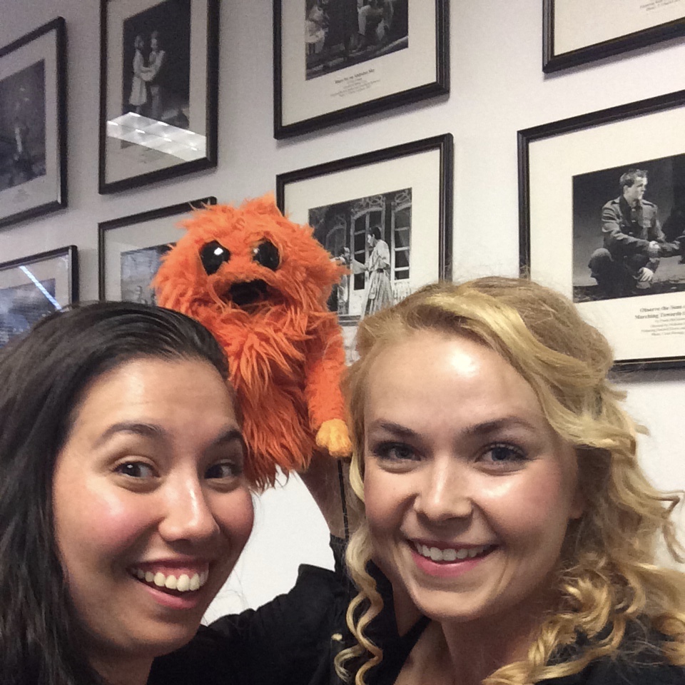 New friend at Blue Window auditions, 2014