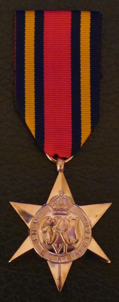 Burma Star, awarded to Captain L.W. Gibbins for operations in the Bay of Bengal, 1944