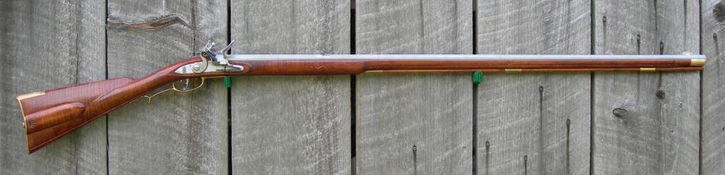 A 50 calibre flintlock rifle I built myself closely modelled on an actual Pennsylvania rifle of about 1770-80.