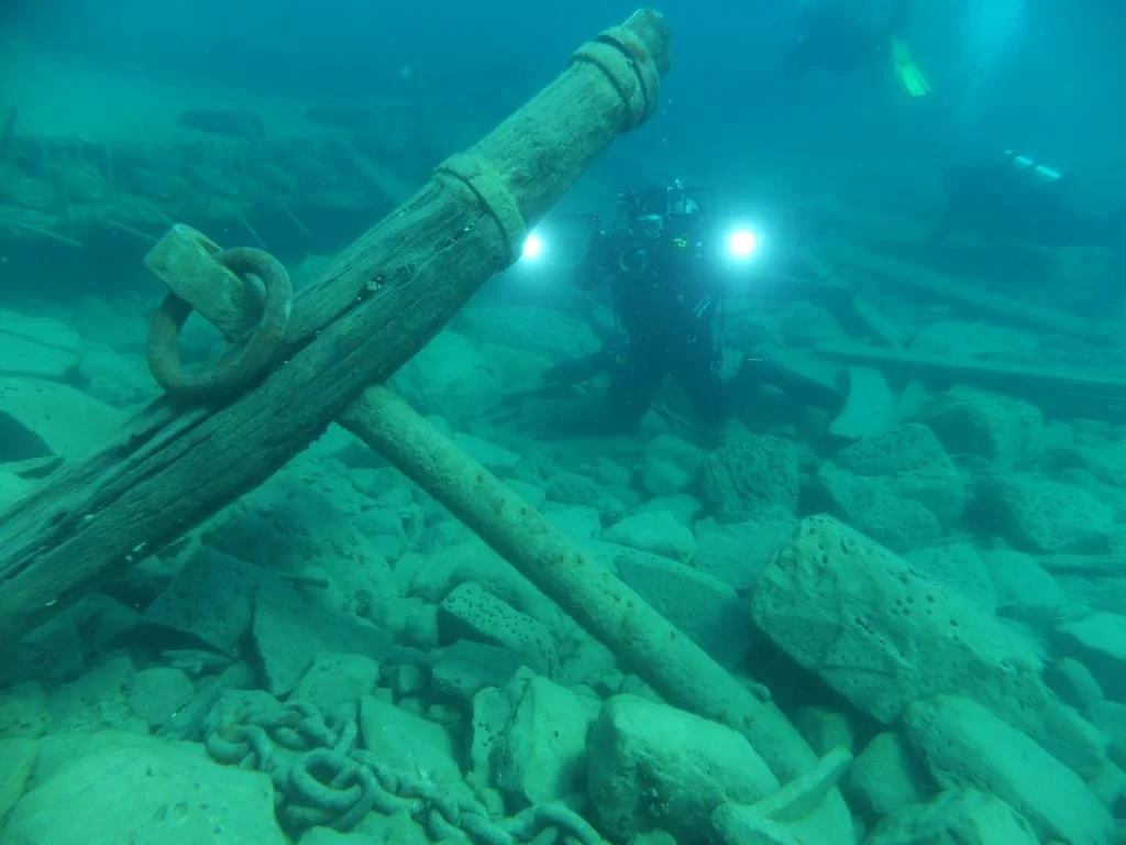 Diving the wreck of the Wetmore (1871), Tobermory, Canada, September 2015