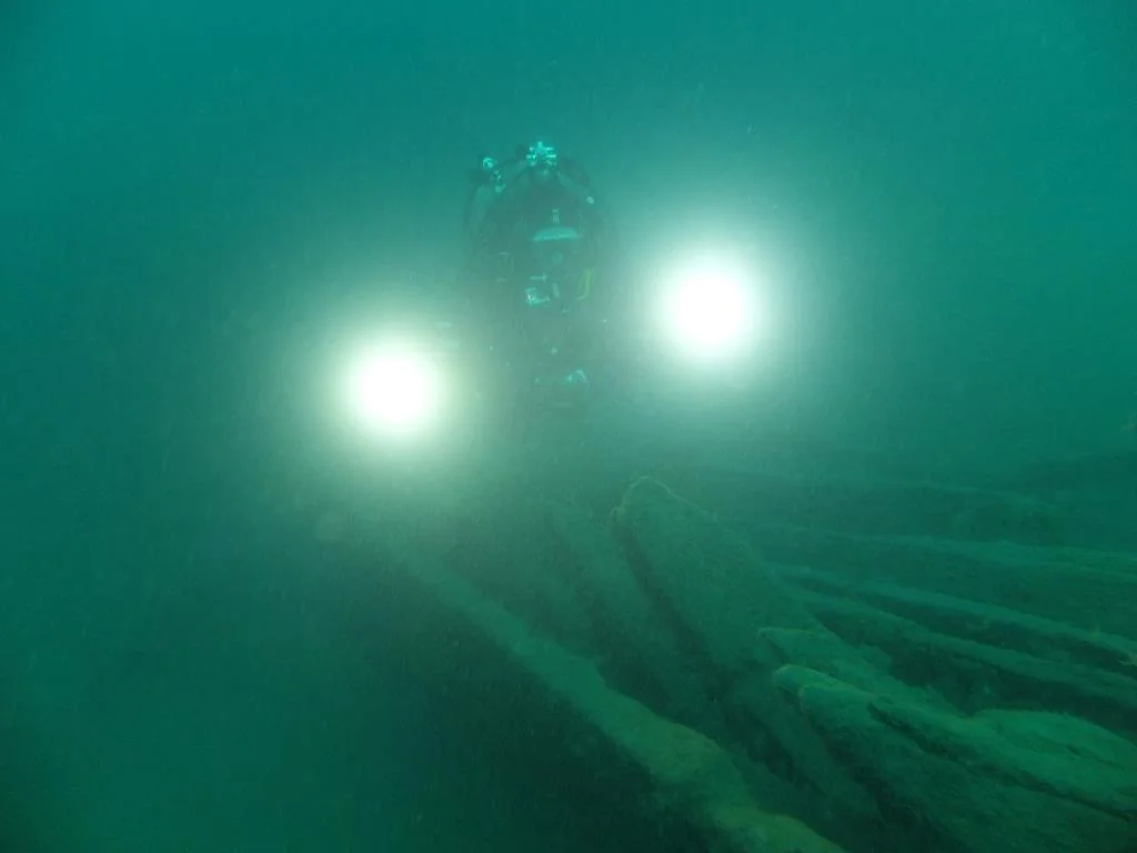 Diving the wreck of the James C. King (1867), Tobermory, Canada, September 2015