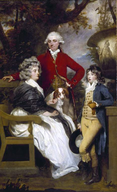 'The Braddyll Family', by Sir Joshua Reynolds, 1789 ( Fitzwilliam Museum, Cambridge ). Jane Gale and Wilson Braddyll (who had changed his name from Gale) were cousins, both grandchildren of my ancestor John Gale of Whitehaven. The boy, later Lieutenant Colonel Thomas Richmond-Gale-Braddyll, served in the Peninsular War against Napoleon and became a Member of Parliament, as his father had been.