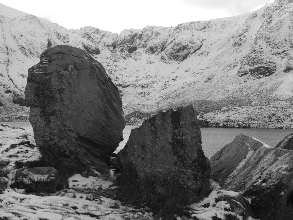 The Darwin erratics, with Devil's Kitchen in the background