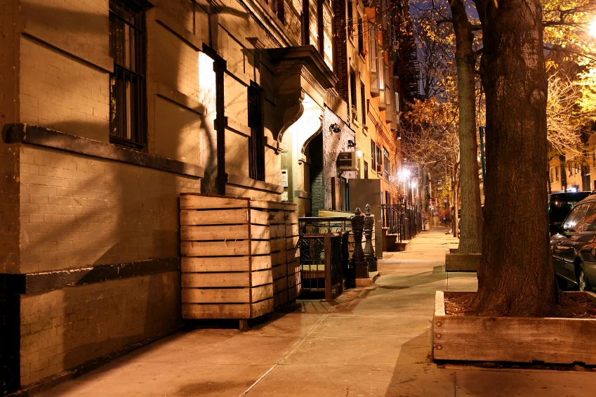 Greenwich Village at night