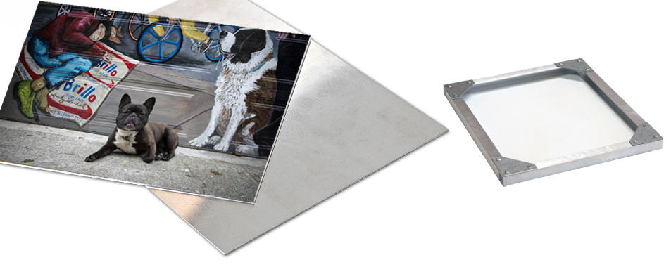 For that ultimate modern look, have your prints infused directly on aluminum. Aluminum back frame to make the print pop up from the wall.