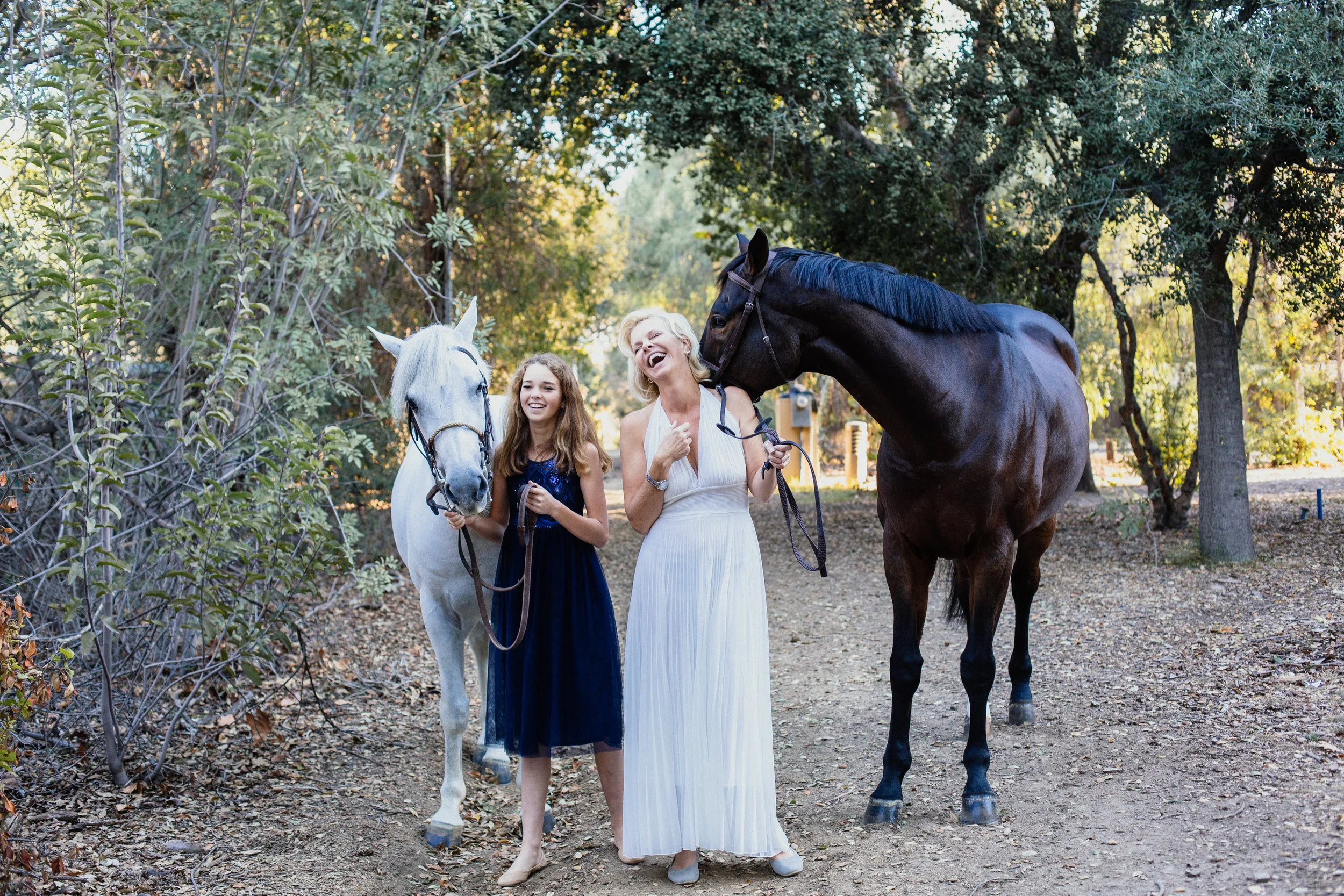 Mother, Daughter, and their boys