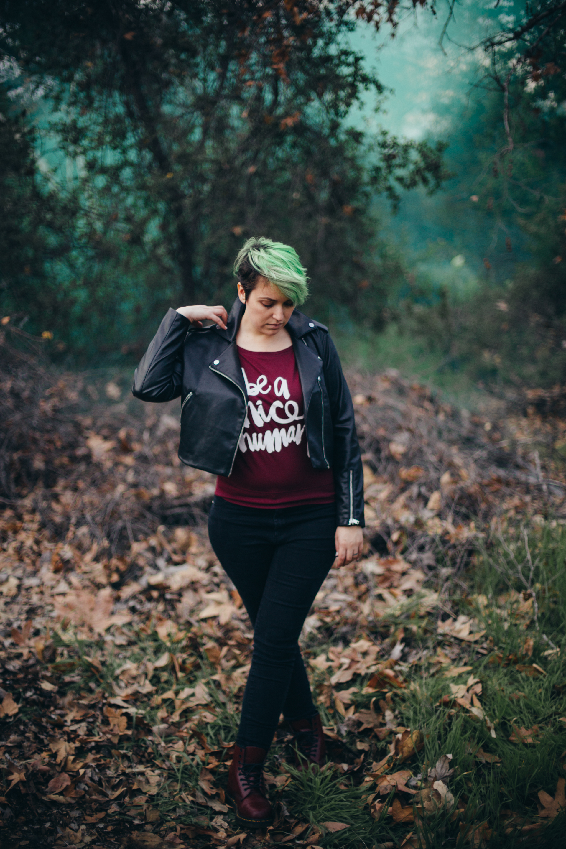 I jumped in for a few photos and I really liked the green smoke in the background as it faded into the trees.
