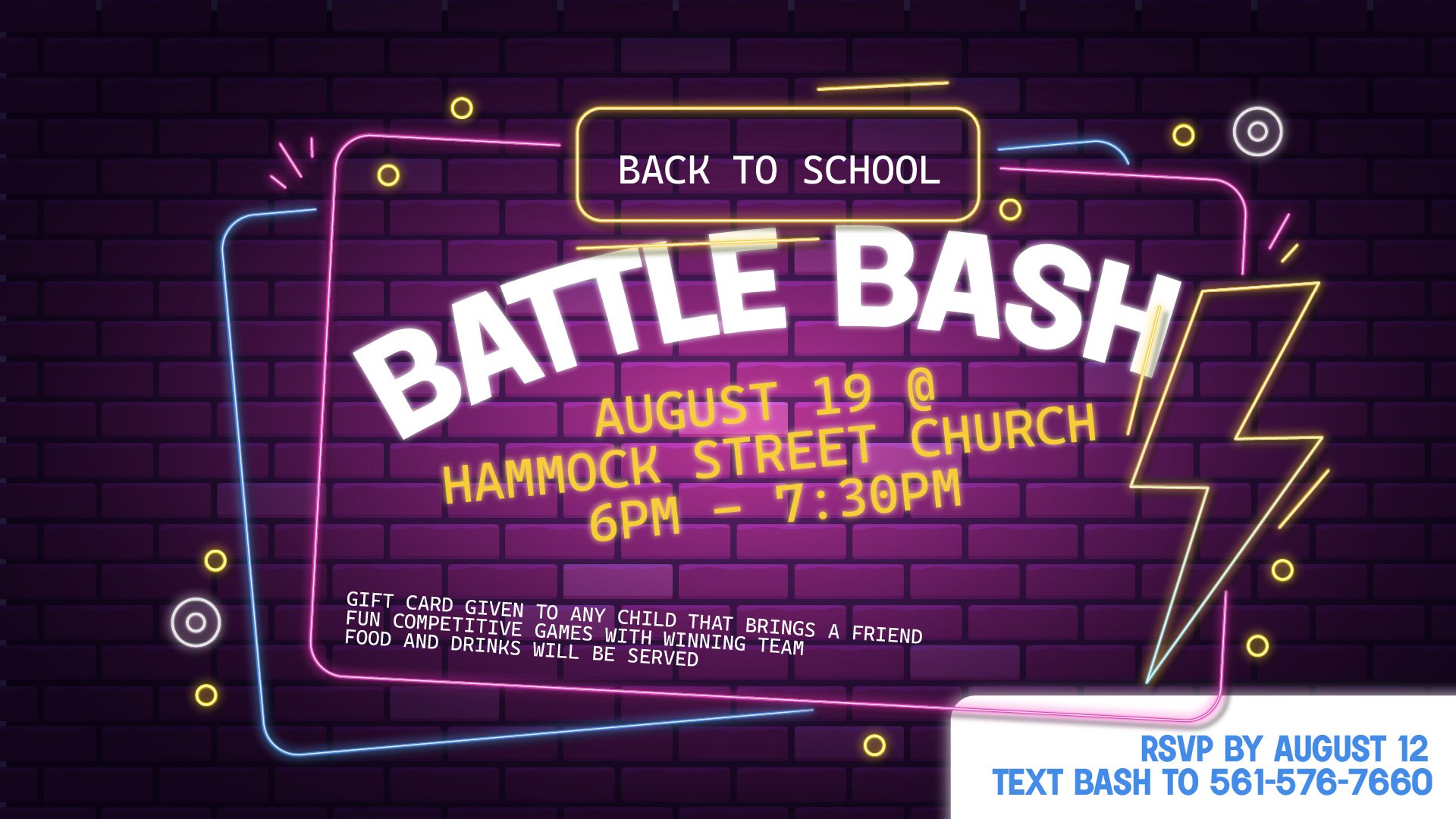 Back to School Battle Bash