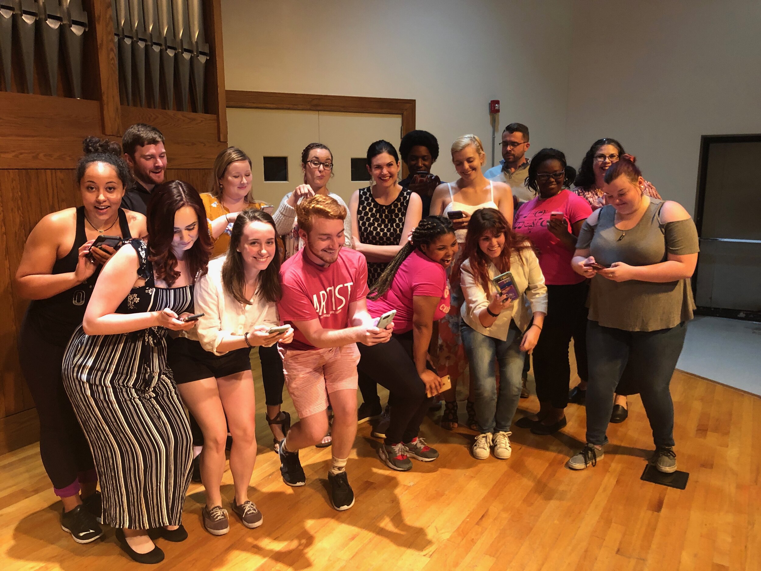 Stewart with faculty and student attendees at the NATS Fall Workshop in Birmingham, Alabama