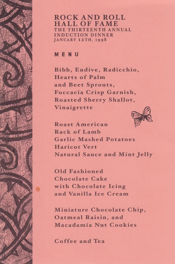 The menu