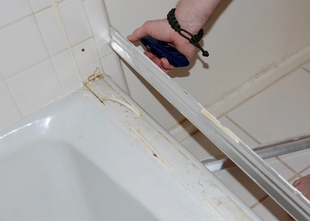 Mini Bathroom Remodel Removing the Shower Doors — Gerwerken Crafts