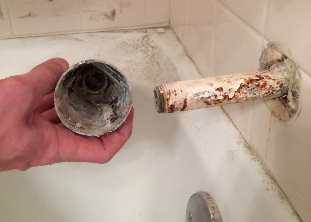 About 40 years worth of hard water deposits.