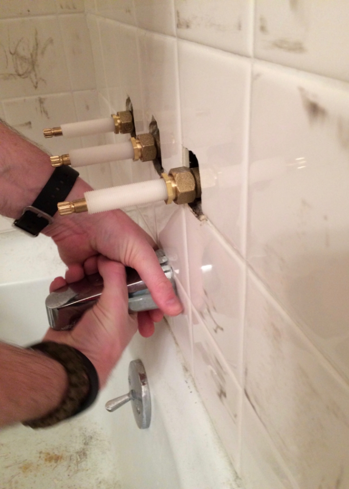 Our tub spout just twisted off.