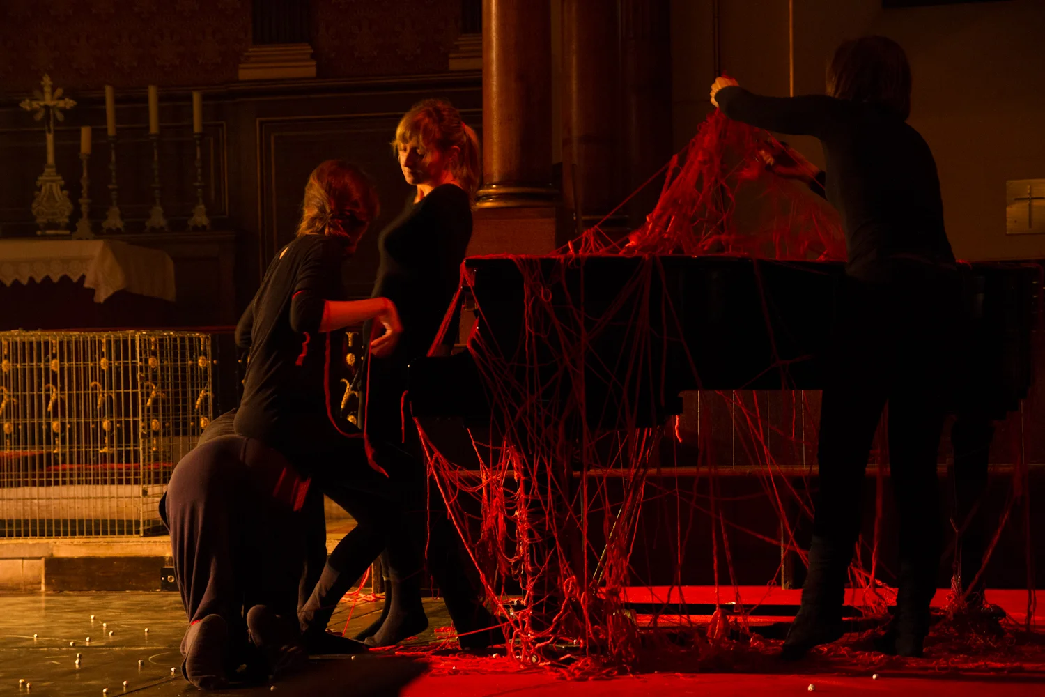 'BOX' for 4 performers. WorkIn Process: Cross Platform performance festival, St Pauls, Covent Garden, London, 22 March 2012.