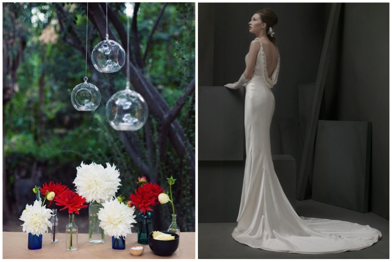 Arrangement via Something Old, Something New . Dress: St. Pucchi Z343