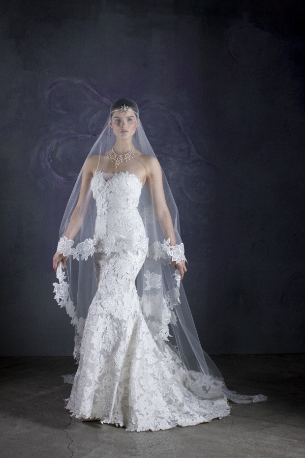 Rivini Spring 2019 - Weddingchicks  Bridal jumpsuit with train, Bridal  jumpsuit, Floor length wedding dress