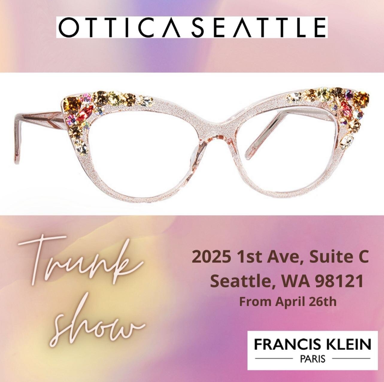 ✨Francis Klein Trunk Show ✨ 4/26 to 5/3 Stop by or schedule an appointment - we cannot wait to show you the new collection!!