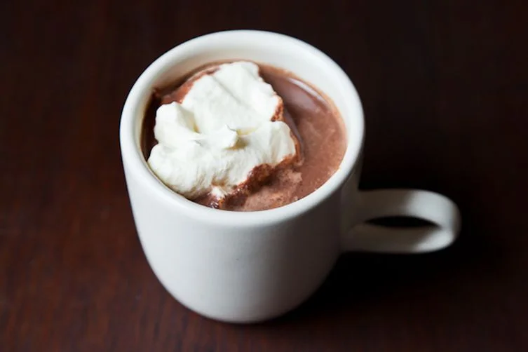 Perfect Hot Chocolate from Food52 As a kid, when I wanted to partake in coffee with my parents - but they told me it stunted my growth. Not wanting me to feel left out of the hot beverage party, my dad would make me homemade hot cocoa, with milk, sugar, cocoa powder and Laura Scudders natural peanut butter - on the stovetop! Hot Chocolate is sort of a luxury for me, but makes me feel very cared for.