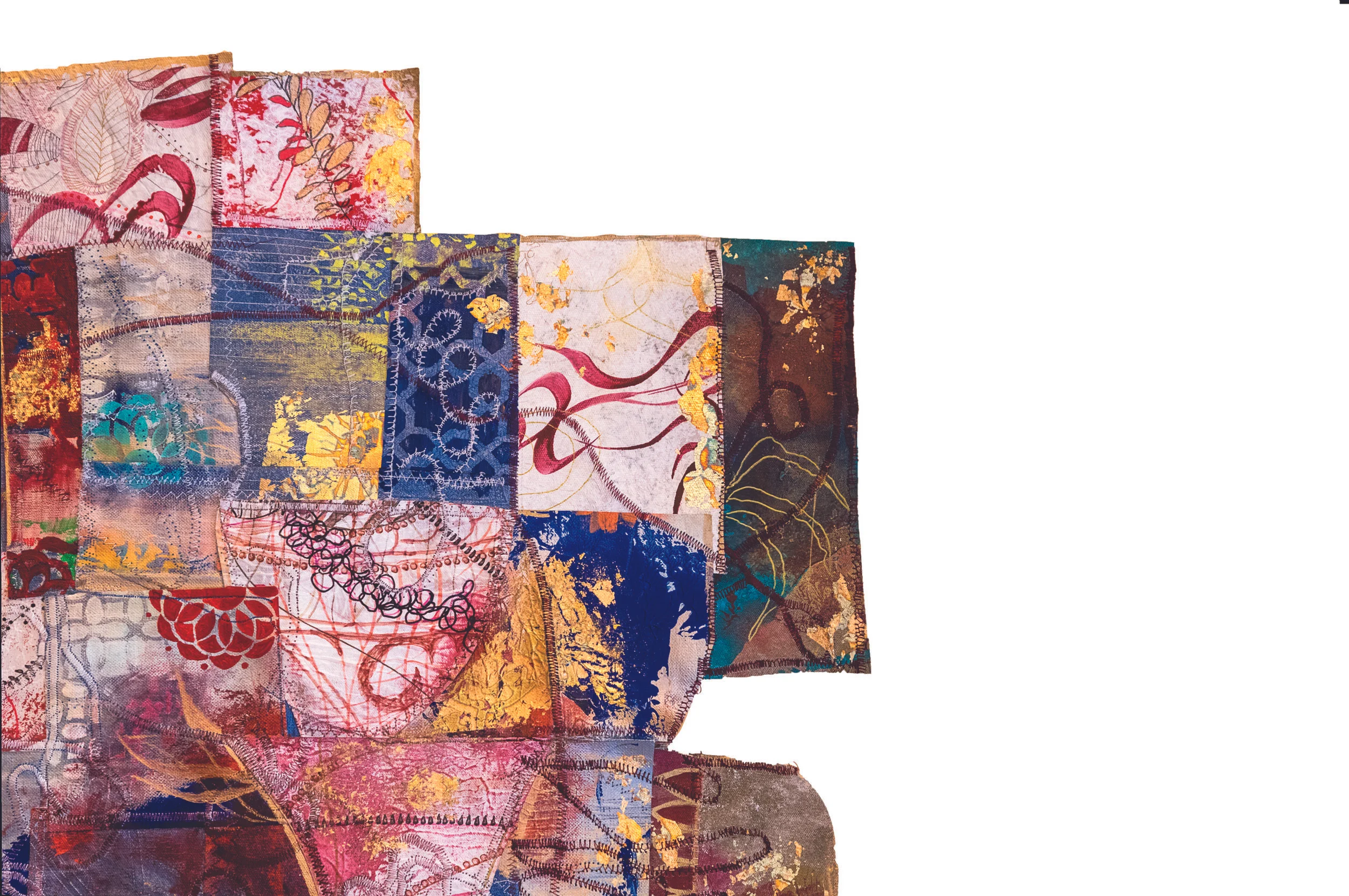   ‘Janet’ Paradise   detail view  / mixed media / canvas / inches / 2018 / private collection COMMISSIONED WORK 