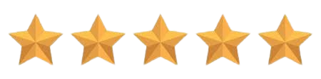 Five gold stars aligned horizontally