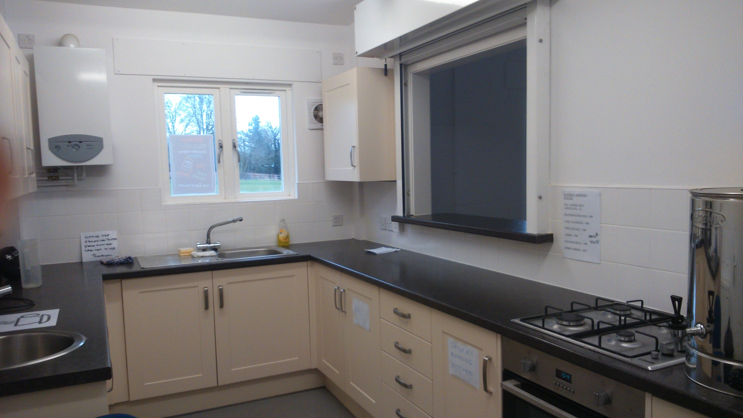 A well equipped kitchen for preparing and serving refreshments