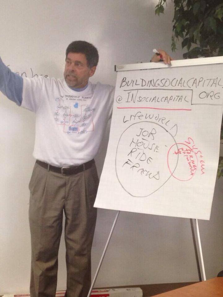 Al explaining the importance of our social capital. 