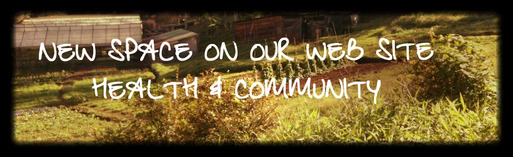 New space on our web site: HEALTH & COMMUNITY