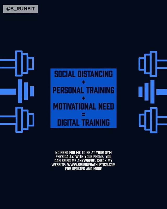 Struggling with not having your personal trainer? Take me with you anywhere, well not me physically, but with your phone. @brunnerathleticd #onlinetraining #digitaltraining #keepitgoing #fitness #takemewithyou #anywhereyouwanttogo