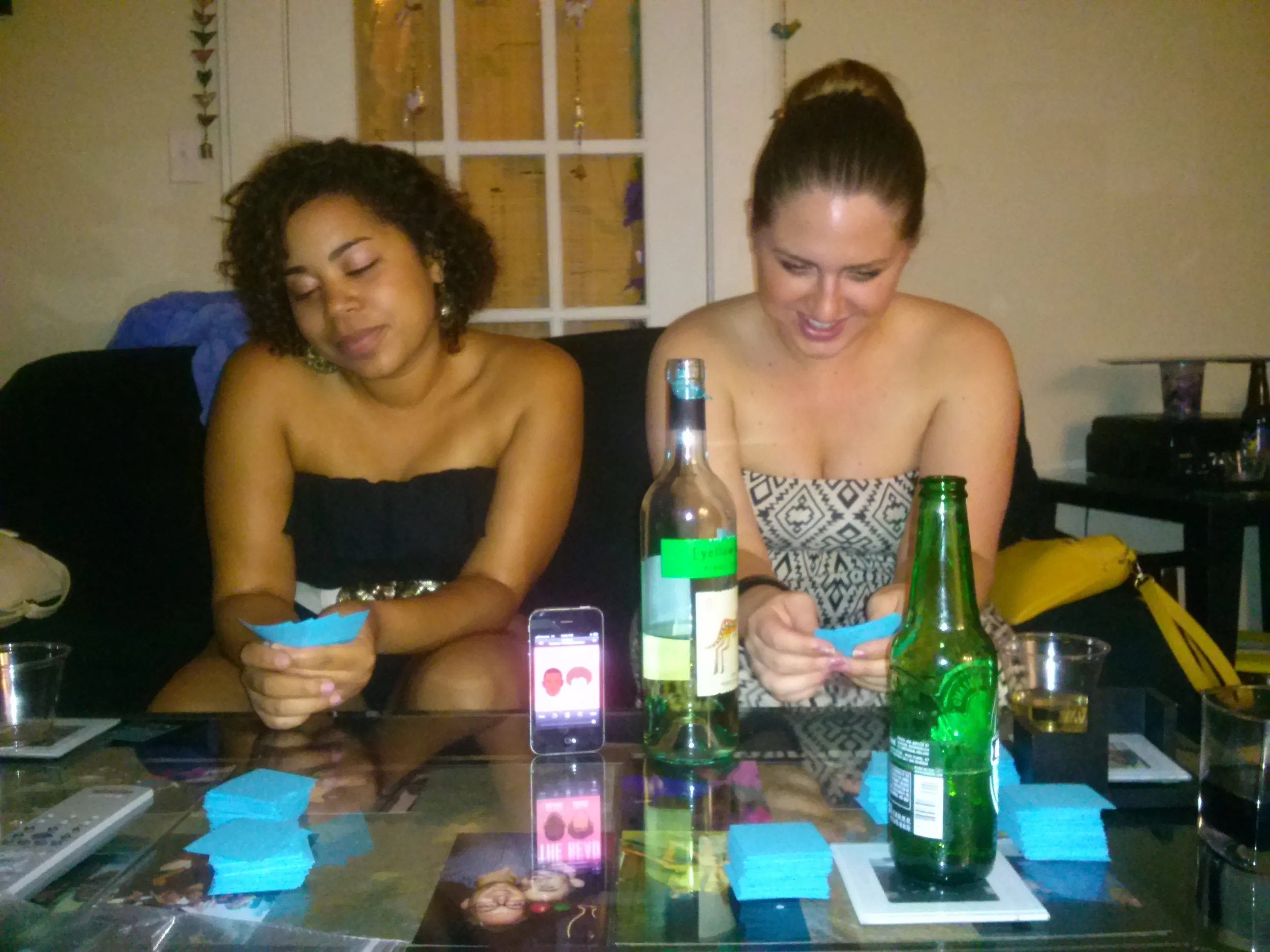 Casi and me (Bridget) listening to the read while playing cards against humanity in New Orleans, Louisiana. Xoxo