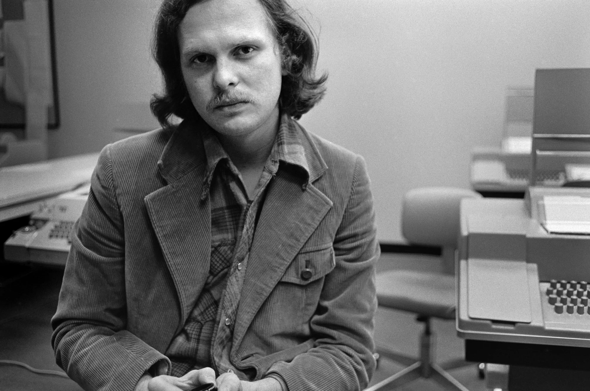 Me next to the computer terminal shortly after I was introduced to programming, 1972.