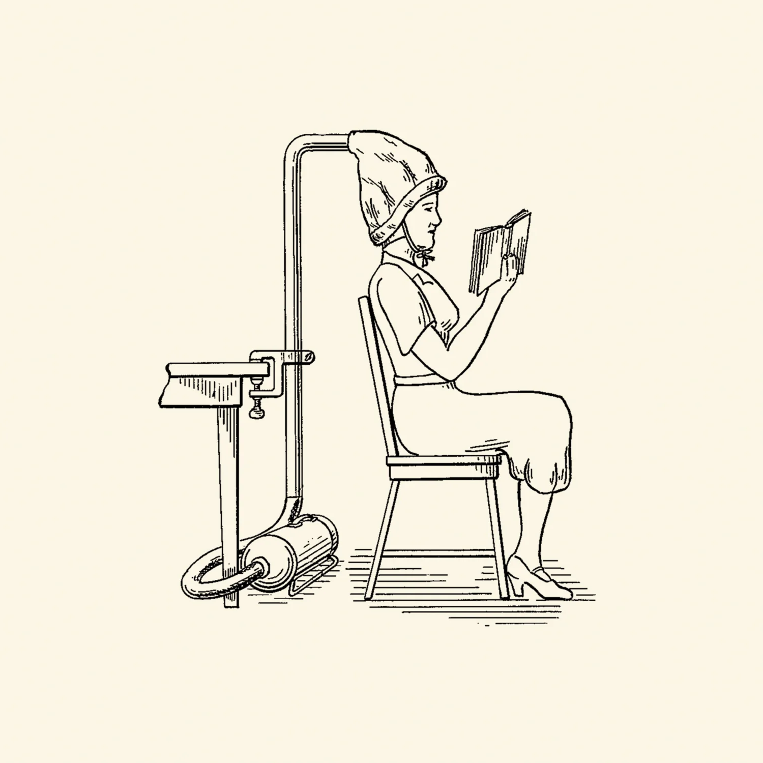 Woman in Hairdryer Reading a Book copy.jpg