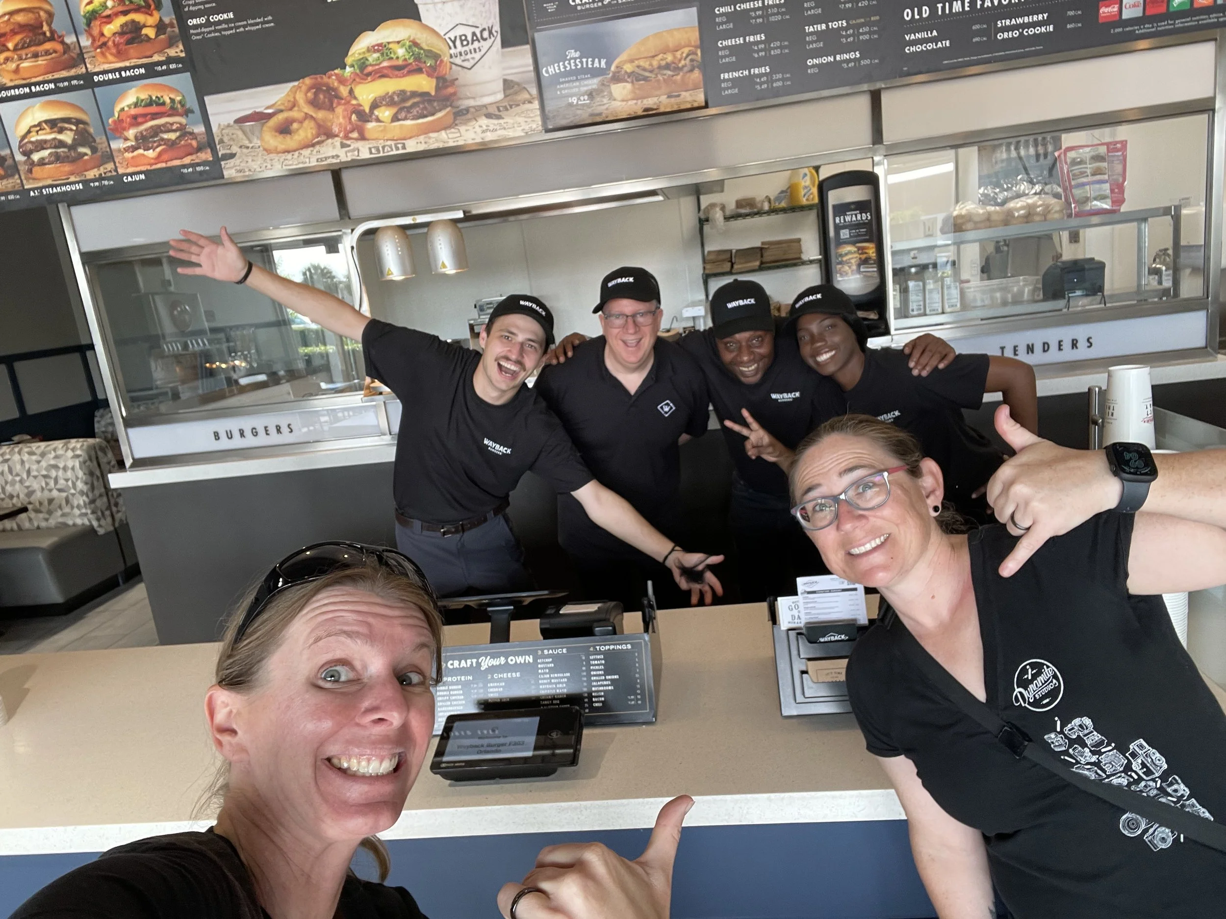 Wayback burgers selfie