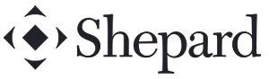 Shepard logo with a geometric icon and the name 'Shepard' in black text