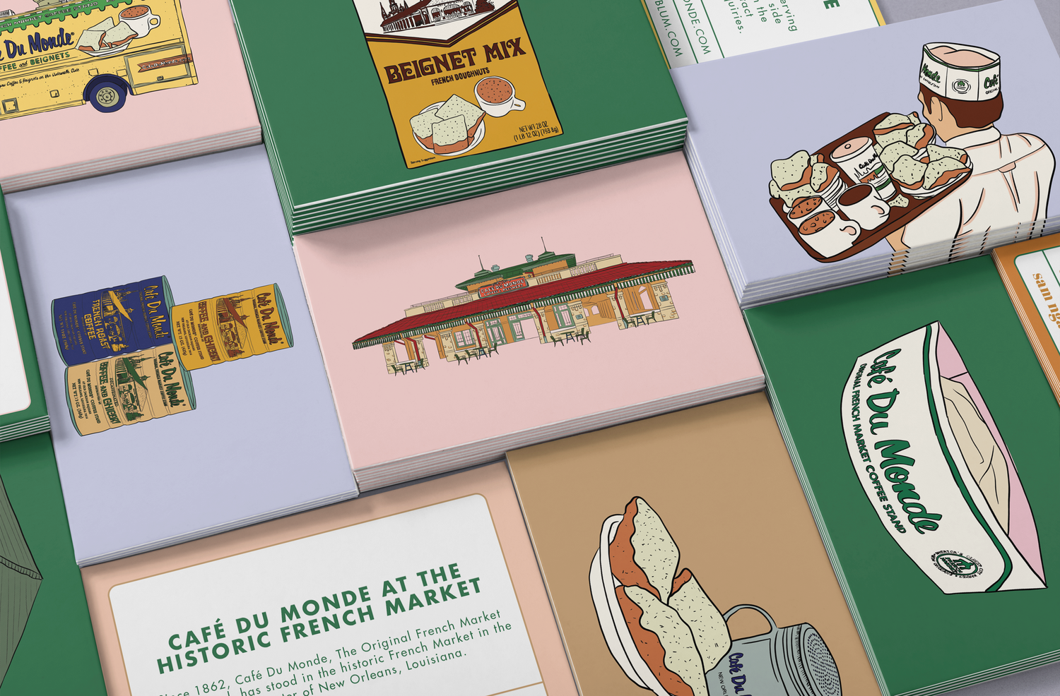 Cafe Du Monde Mini Art Print Set (10 Cards) — Sam Nga Blum