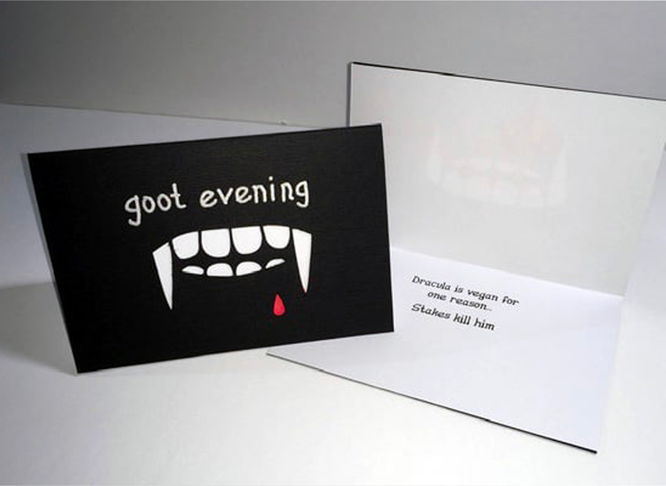 goot evening, Halloween card