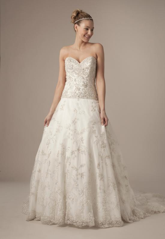 Sweetheart A-Line Gown in Beaded Embroidery