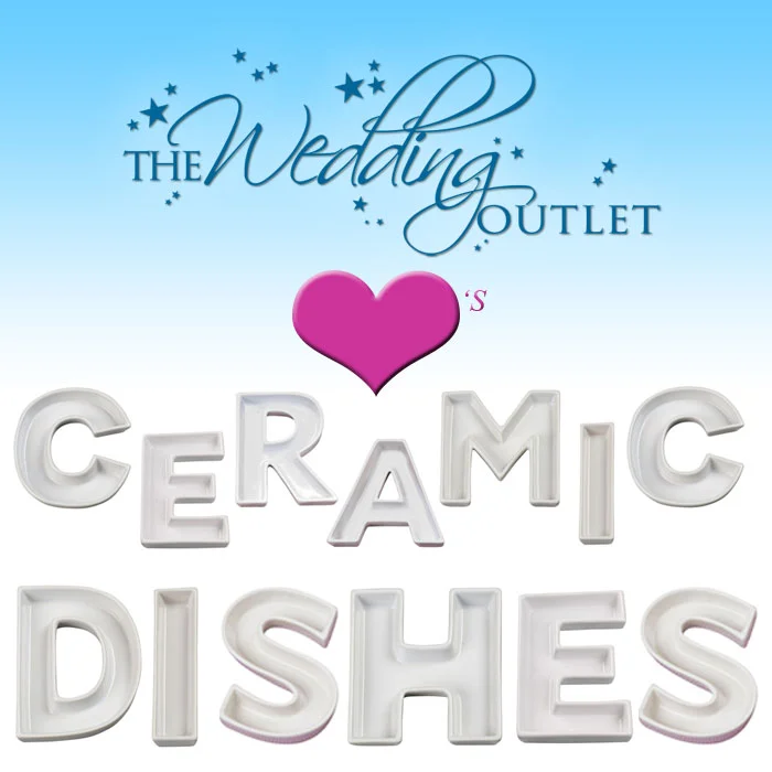 Wednesday Wedding Accesory Ceramic Letter Dishes