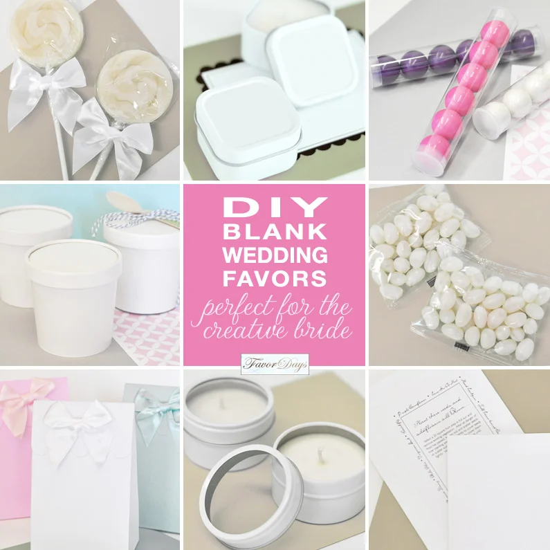 DIY blank wedding favors : perfect for the creative bride