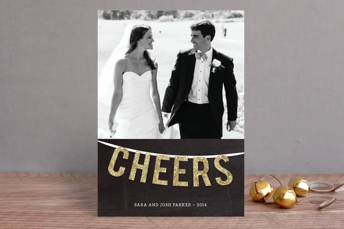 Cheers Garland Holiday Card from Minted
