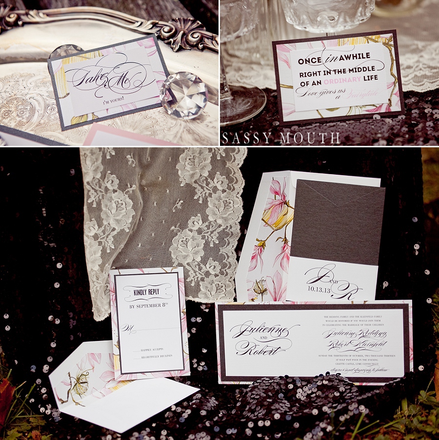 Sleeping Beauty Inspired Wedding Invitation Suite by Sassy Mouth Photography