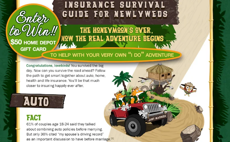 Giveaway : an Insurance Survival Guide for Newlyweds + a $50 Home Depot Gift Card + an I Do
