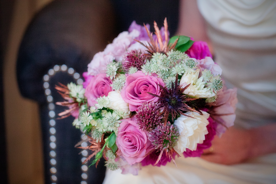 Midwinter Night's Dream Wedding Bouquet | Styled Shoot | Katie Rose LLC | Florals by Eight Tree Street | Photo by Mollie Tobias Photography #purple #winterwedding