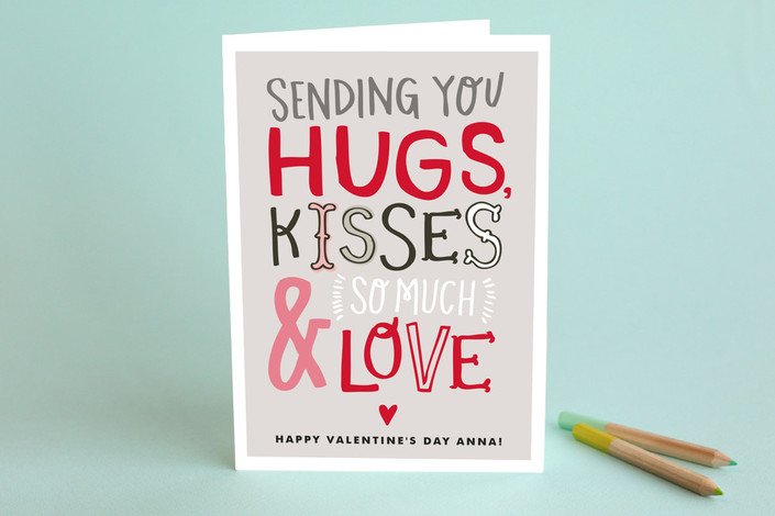  Doodle Words Valentine's Day Greeting Card #valentinesdaycards #lovecards #doodletype #valentinesday 