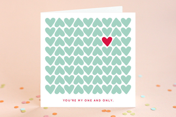  One and Only Valentine's Day Greeting Card #valentinesdaycards #lovecards #hearts #valentinesday 