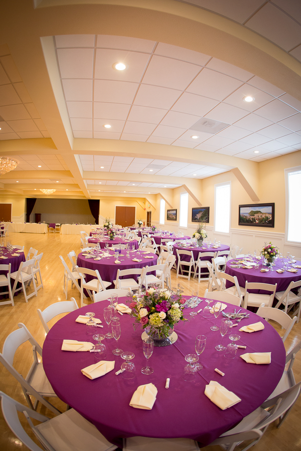  Purple wedding reception room | photo by Portrait Design by Shanti 