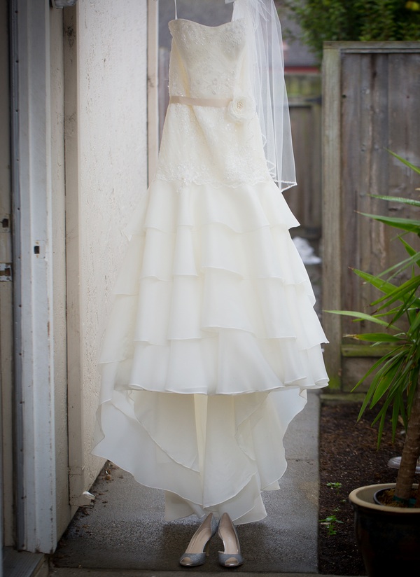 Pretty Bridal Dress from a California wedding along the coast | photo by Portrait Design by Shanti